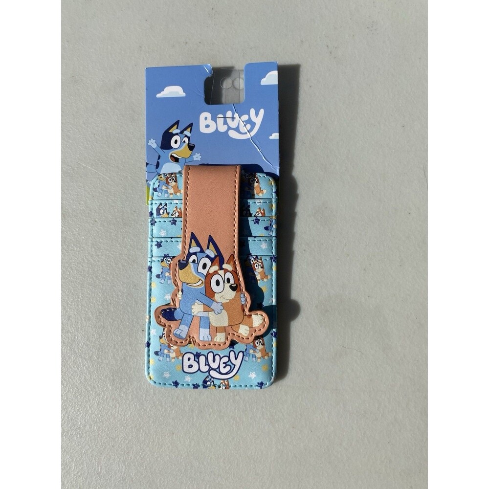 Bluey & Bingo Card Holder Strap Snap ID Case Wallet BBC Ludo Fast Forward NWT